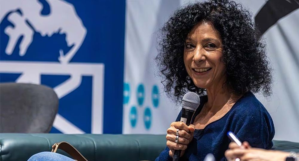 Leila Guerriero, la escritora nacida en Junín, en la apertura de la reciente Feria del Libro de Buenos Aires.