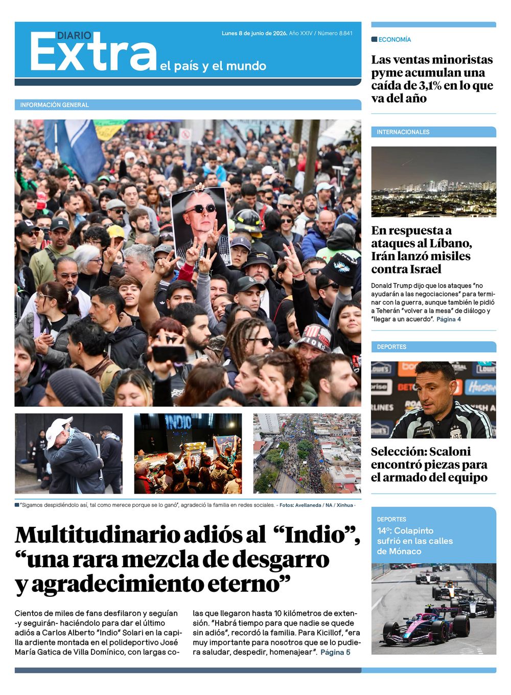 Tapa diario extra 08-06