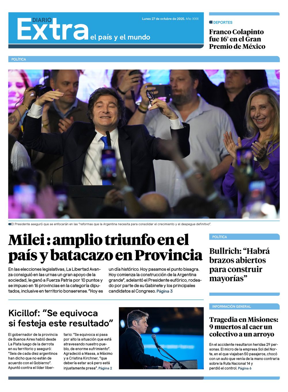 Tapa diario extra 27-10