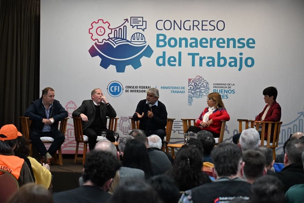 La apertura del Congreso Bonaerense del Trabajo en Mar del Plata.