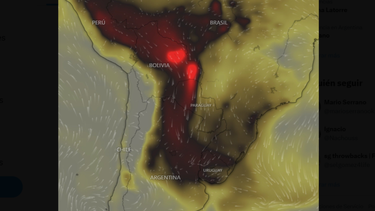 El humo de los incendios en el Amazonas genera contaminación del aire en toda la región. (@Tiempo_AMBA)