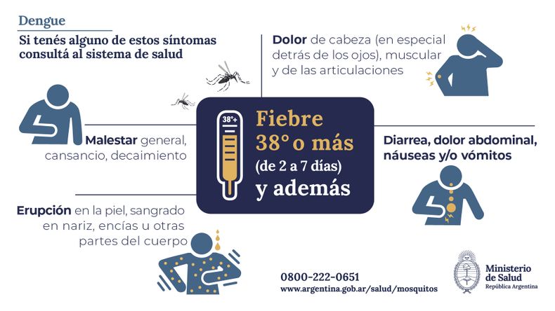 El dengue y sus síntomas.