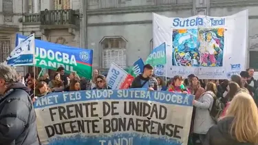 Marcha en Tandil por la agresión a un docente.