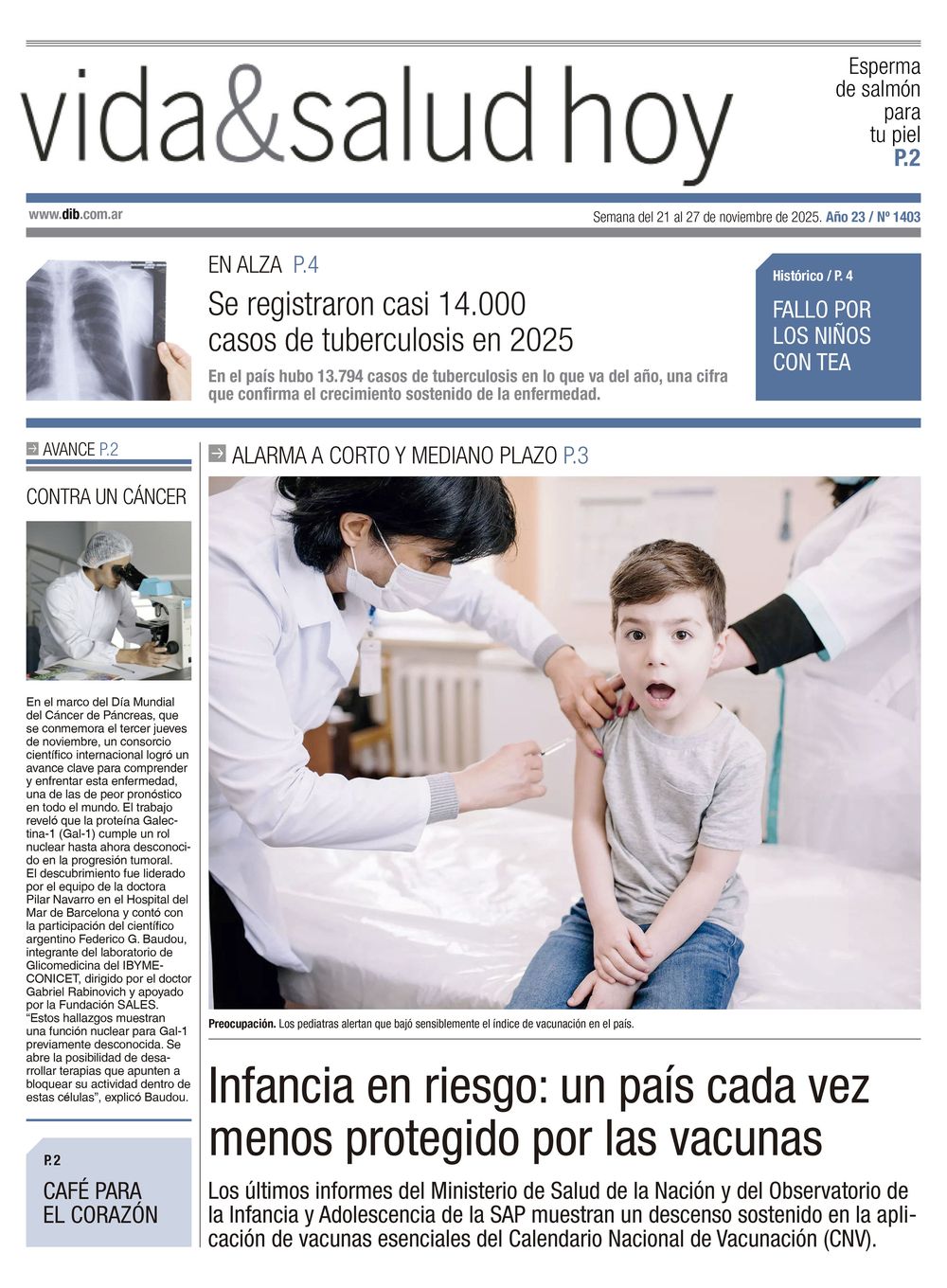 Tapa Vida y Salud 1403