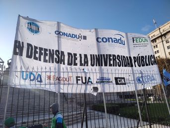 Los gremios universitarios en lucha.&nbsp;