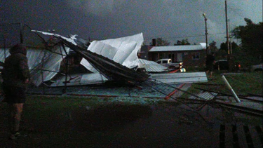 Uno de los techos volados en Urdampilleta.