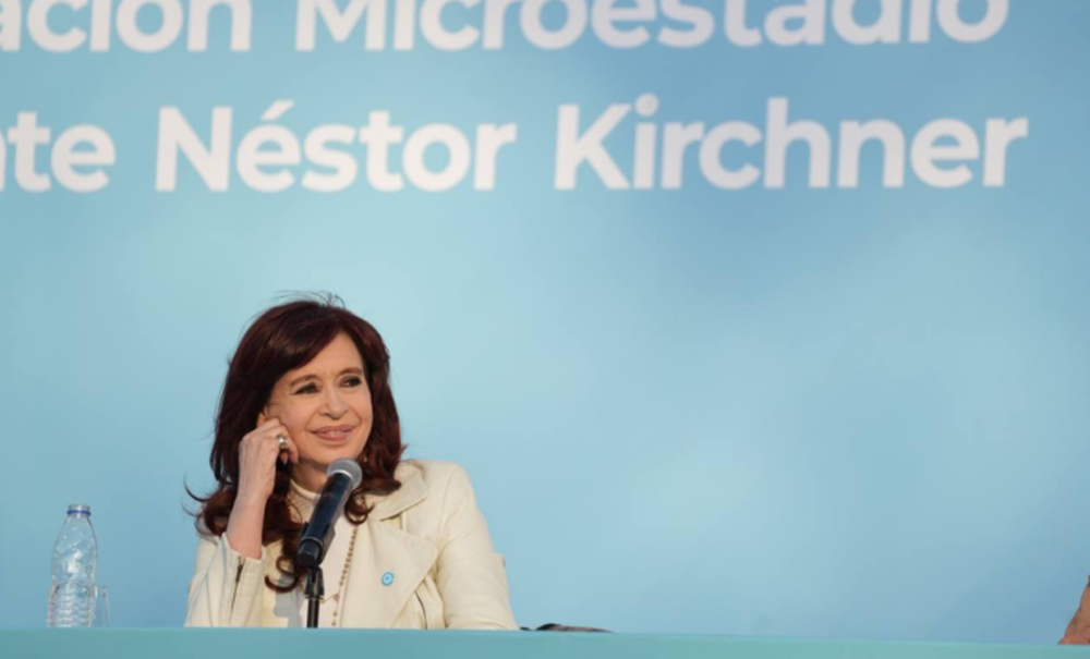 Cristina Fernández de Kirchner en Quilmes, el 27 de marzo.
