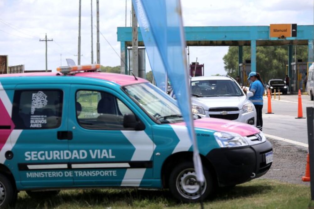 Un control de tránsito en una ruta bonaerense.