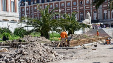 Las obras en la rambla de Mar del Plata. Las obras en la rambla de Mar del Plata.