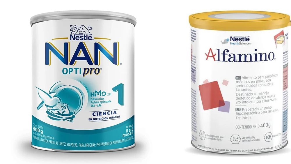 Los productos de Nestlé en cuestión.