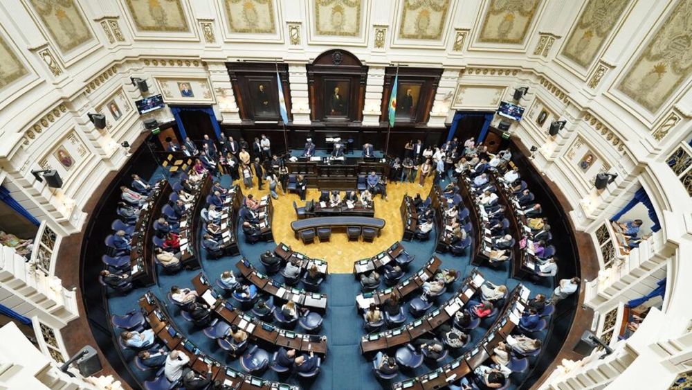 La cámara de Diputados bonaerense, durante la sesión de hoy.&nbsp;