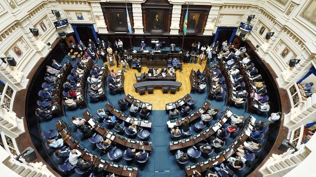 Una sesión en la cámara de Diputados provincial.&nbsp;
