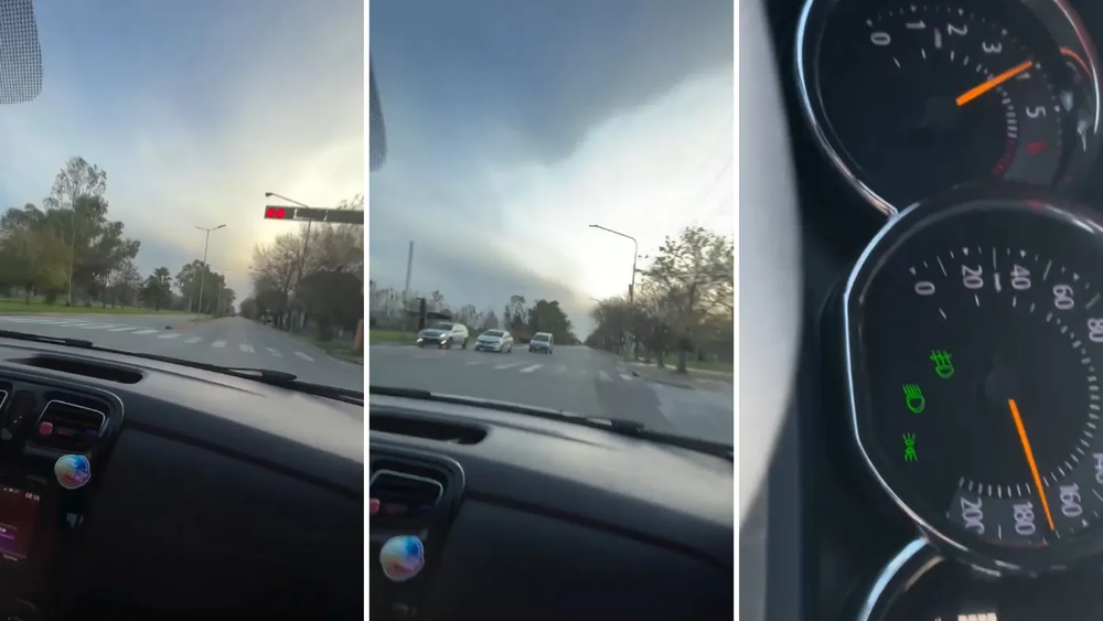 Una imagen de la imprudente carrera de la Toretto de Berisso.&nbsp;