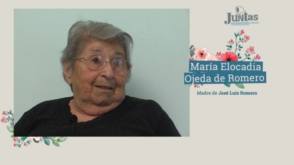 María Elocadia Ojeda de Romero madre de José Luis.