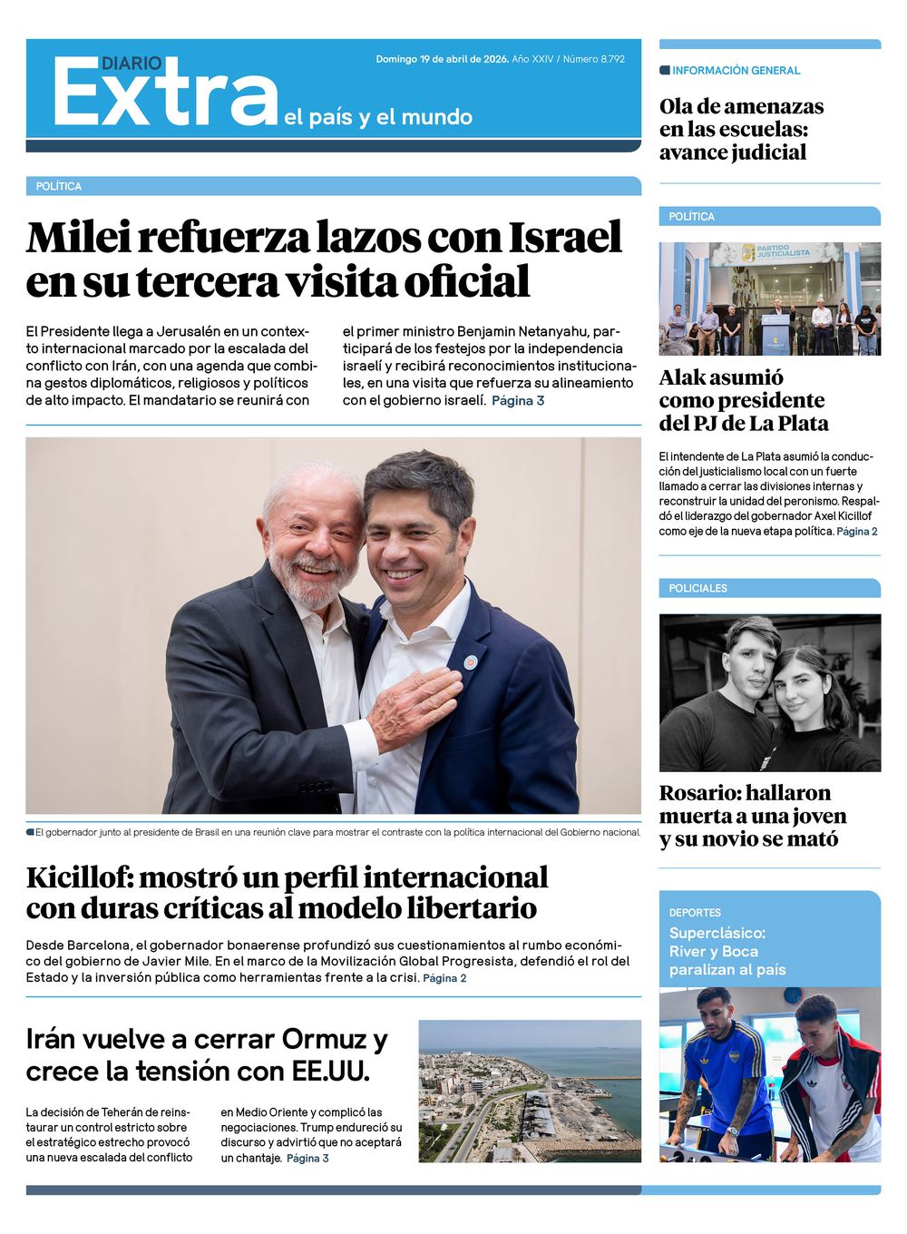 Tapa Diario Extra 19-04