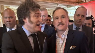 Lamelas, con Javier Milei en EE.UU. (DIB/Archivo).