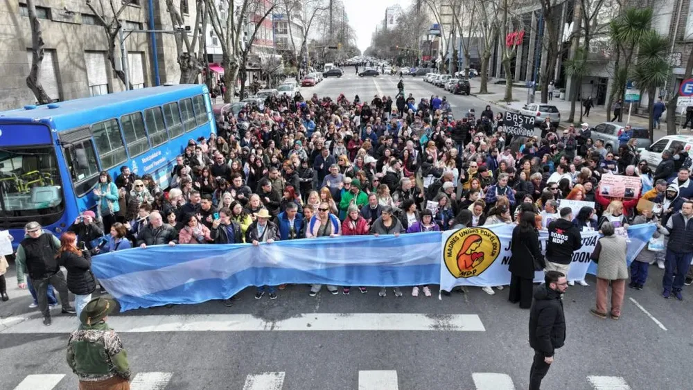 La marcha por la inseguridad en Mar del Plata.&nbsp;