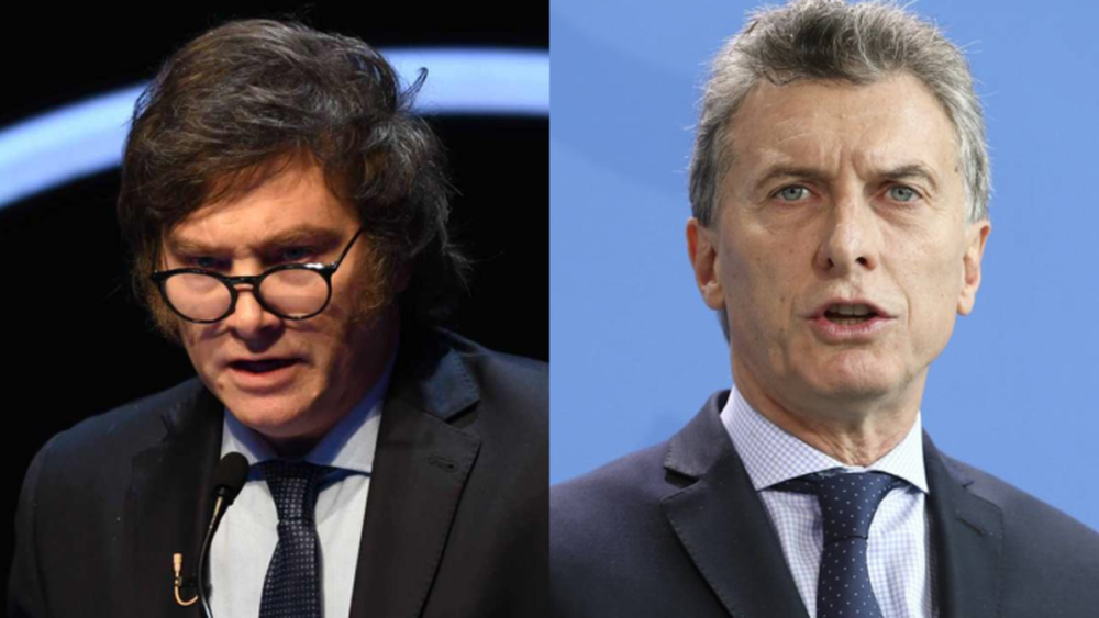 El presidente Javier Milei y el expresidente Mauricio Macri.