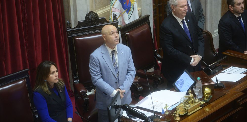 Bartolome Abdala en un tramo de la sesión en la que ejerció la presidencia de la Cámara.&nbsp;