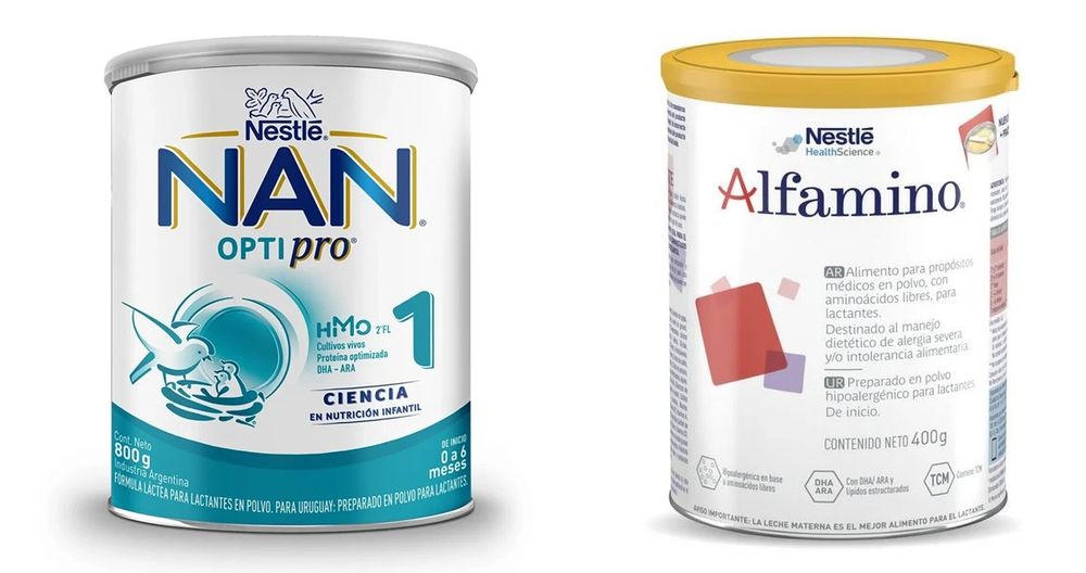 Los productos de Nestlé en cuestión.