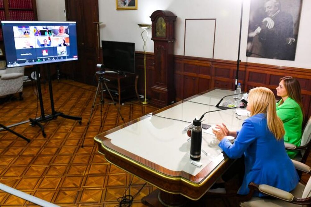 La jornada de trabajo de los vicegobernadores se realizó de manera virtual. (Prensa PBA)