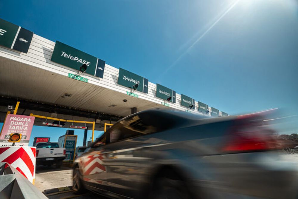 Una cabina de peaje.
