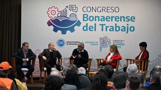 La apertura del Congreso Bonaerense del Trabajo en Mar del Plata.