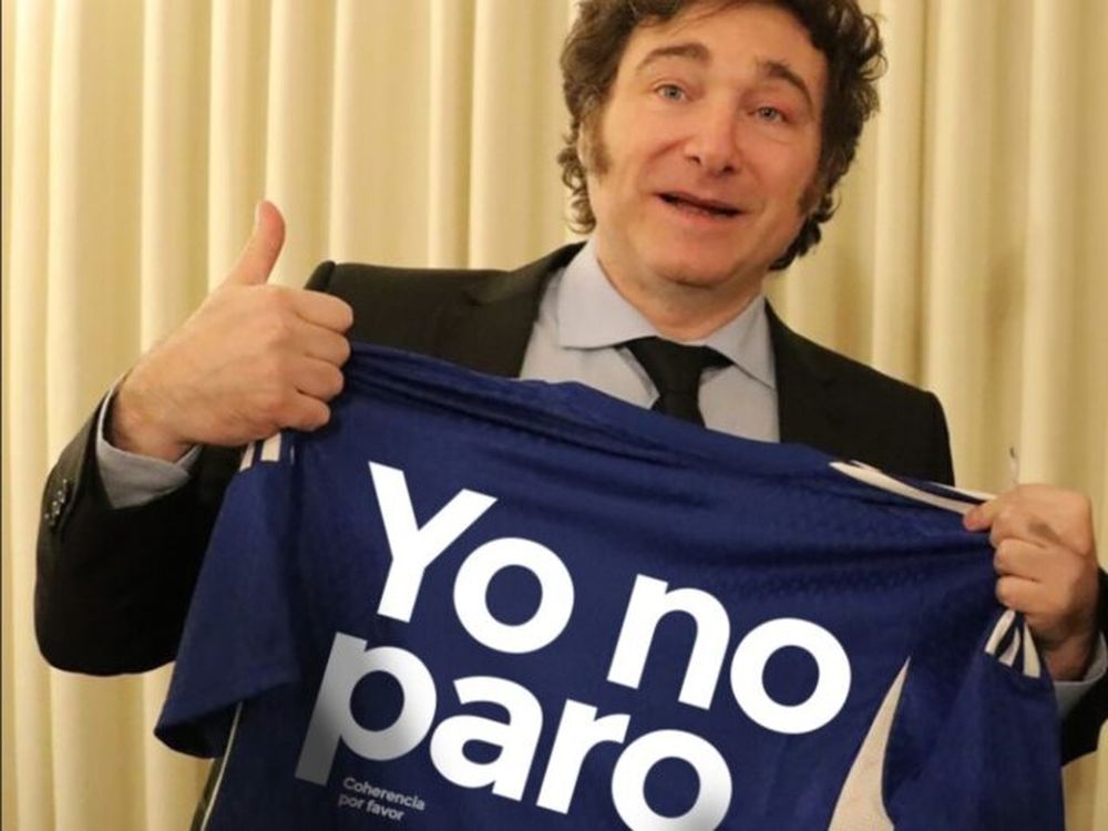 Javier Milei contra el paro.