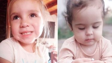 Las hermanas Delfina y Pilar Hecker, de 5 y 1 año, fueron arrastradas por la corriente en el  temporal de Bahía Blanca. (La Nueva).