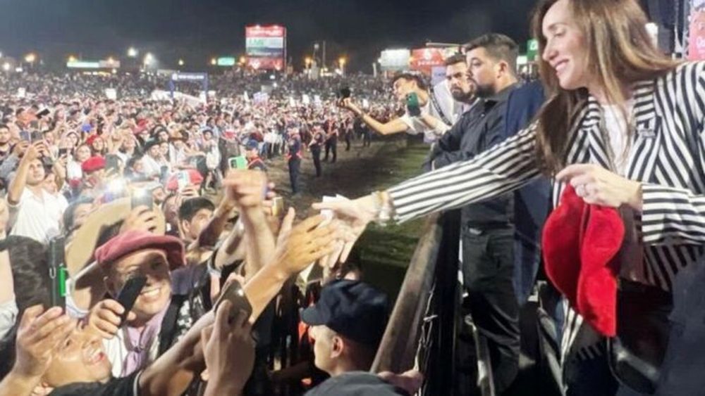 La vicepresidenta, Victoria Villarruel, en el Festival de Jesús María.