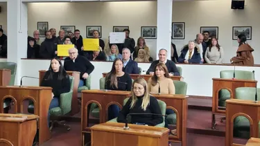 Los concejales de Acción Vecinal en la sesión de la polémica. (Zona Norte)