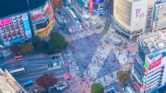 El Cruce de Shibuya, un clásico de Tokio, Japón.