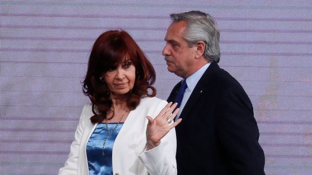 Cristina Fernández de Kirchner y Alberto Fernández. Cristina Fernández de Kirchner y Alberto Fernández.