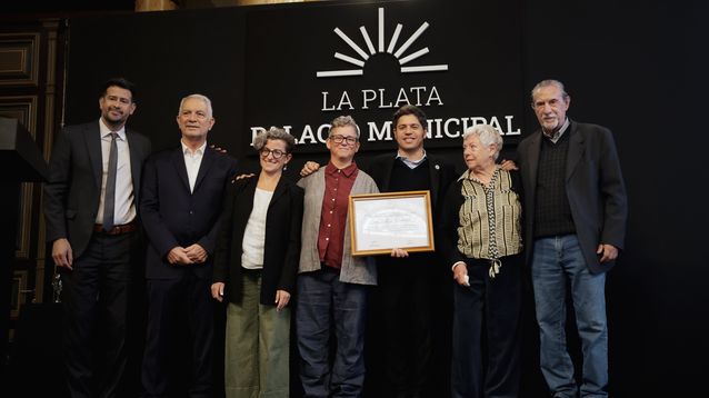 El gobernador Axel Kicillof en el homenaje a Sergio “El Ruso” Karakachoff.