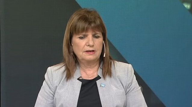 La ministra de Seguridad, Patricia Bullrich. (Captura de video)