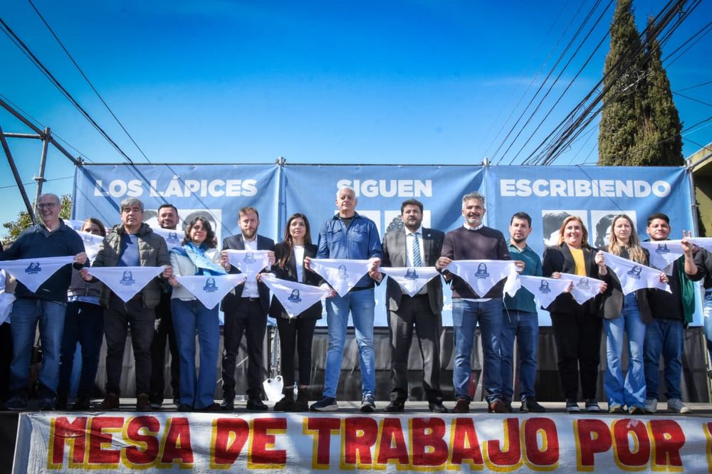 El acto en recuerdo del 49º aniversario de la Noche de los Lápices.&nbsp;