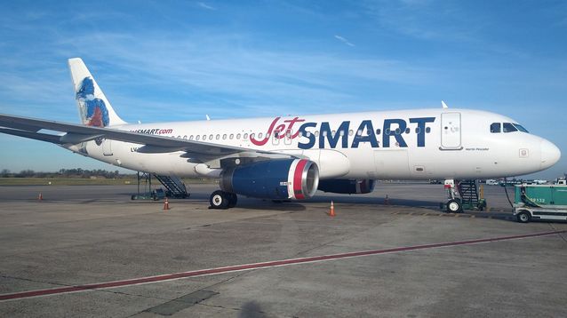 Un Airbus A320 de JetSMART.