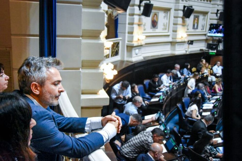 El subsecretario de Derechos Humanos de la provincia, Matías Moreno, hijo de Carlos Alberto Moreno en la Legislatura bonaerense.