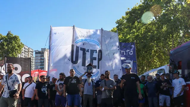 Una protesta de la Unión de Trabajadores de la Economía Popular (UTEP).