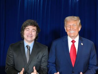 Los presidentes Javier Milei y Donald Trump.