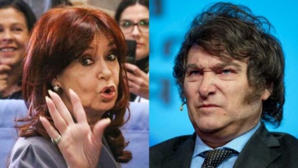 Cristina Fernández de Kirchner y Javier Milei.