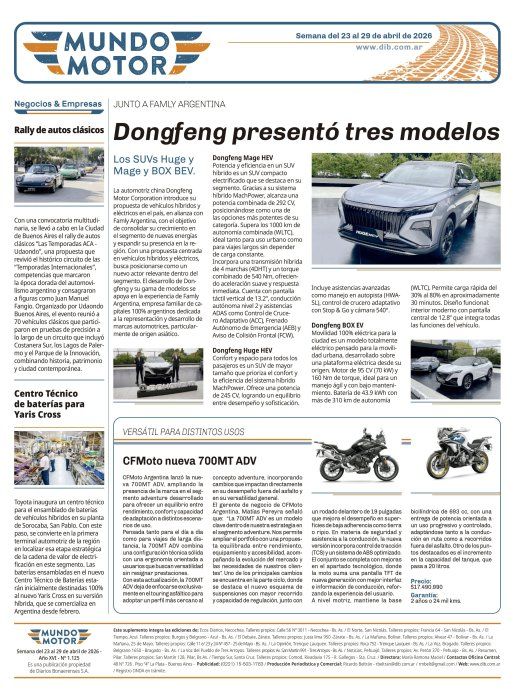 Semana del 23 al 29 de abril de 2026 Semana del 23 al 29 de abril de 2026