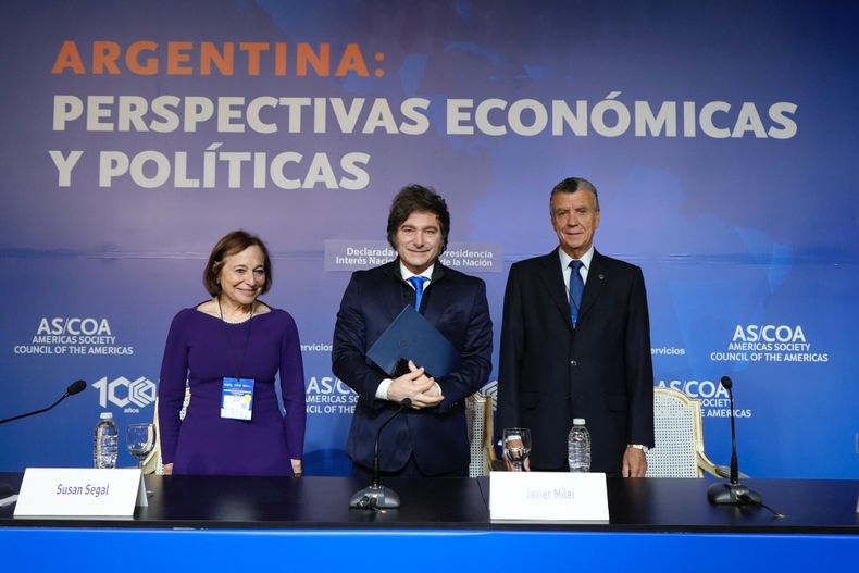 El presidente Javier Milei en la Casa de las Américas.&nbsp;
