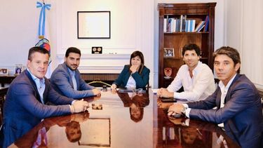 La reunión en el despacho de Bullrich, con mensaje bonaerense. (PRO)