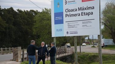 Obras del Enohsa en Chascomús en octubre de 2023. (X @Enohsa)