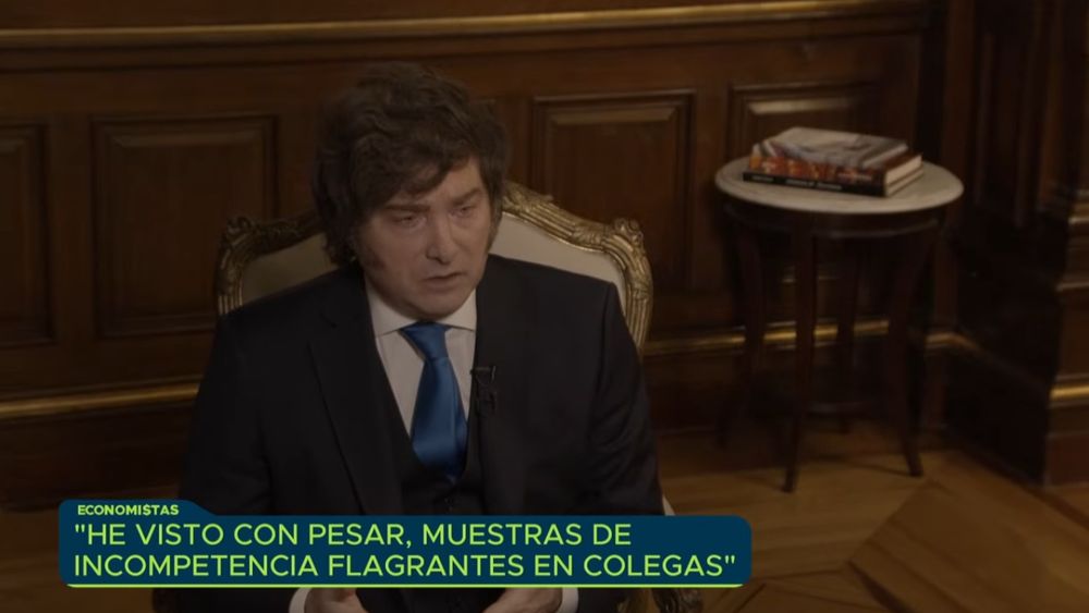 El presidente Javier Milei, entrevistado en la TV Pública. El presidente Javier Milei, entrevistado en la TV Pública.