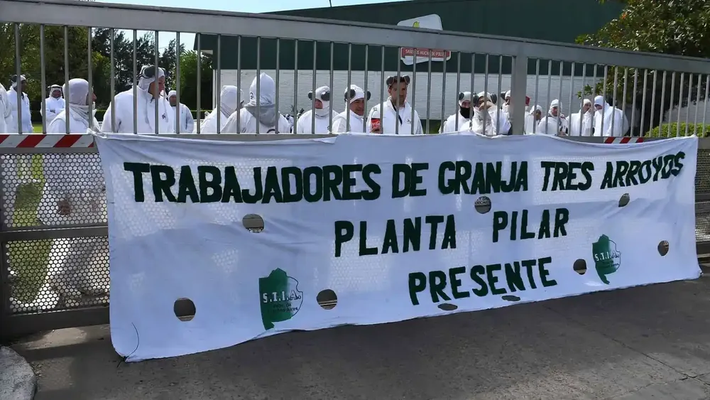 Una proteta de los trabajadores de Pilar.