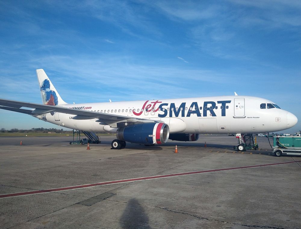 Un Airbus A320 de JetSMART.