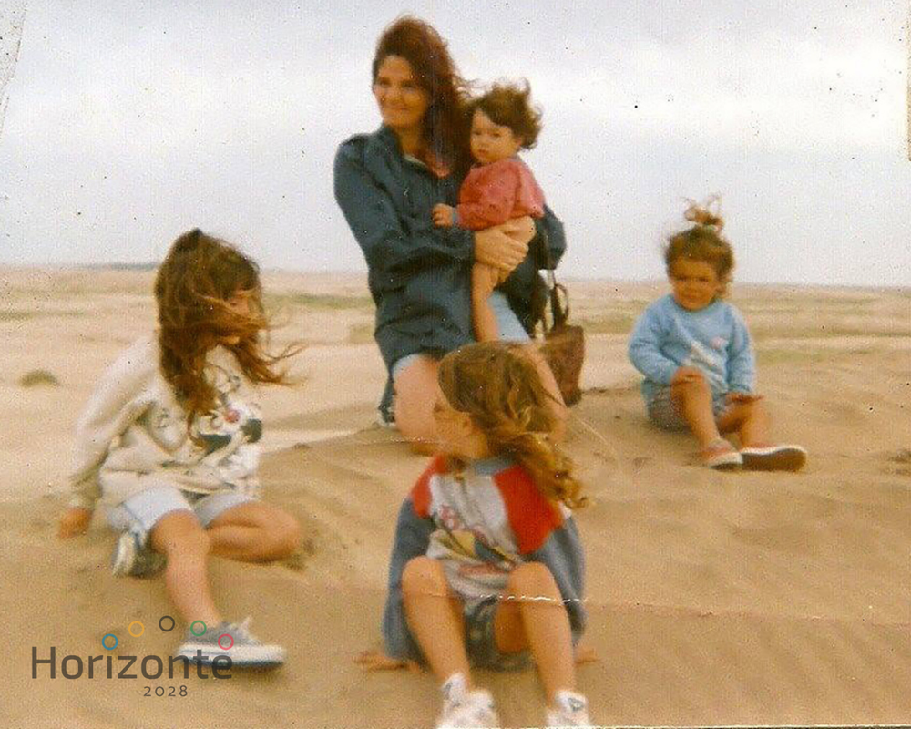 Las hermanas Granatto y su mamá, Evangelina.
