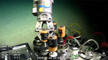 El submarino operado remotamente (ROV SuBastian), por primera vez en el Mar Argentino. (Conicet)